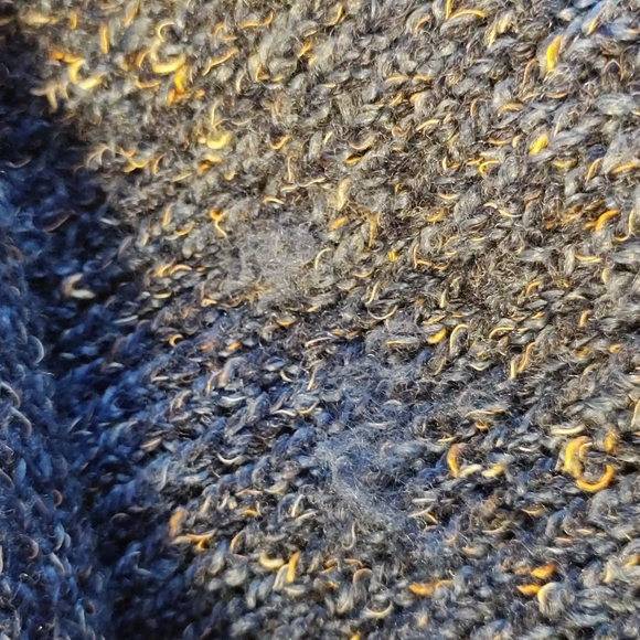 Charter Club open knit cardigan. Blue with brown/orange flecks. Women's M. - Picture 14 of 14